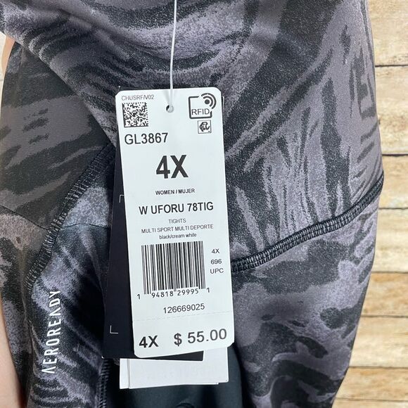 NWT RARE Adidas ZOE SALDANA Pink HIGH RISE 7/8 Leggings 4X ACTIVEWEAR GYM TIGHTS - Picture 5 of 7